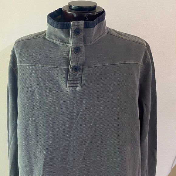 Cobalt 2 Cobalt Long Sleeve Grey Cotton Pullover Henley Mens X-Large - Picture 3 of 10